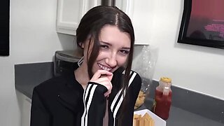 new stepsister fucked in kitchen