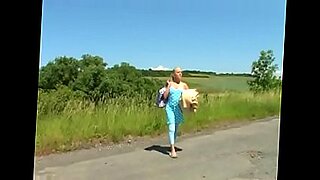 a hot tranny sucks her man in the middle of the trail