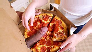 pizza naked penis