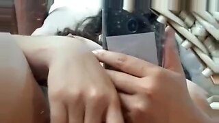 hot indian aunty in blouse massages cock and sprays cum